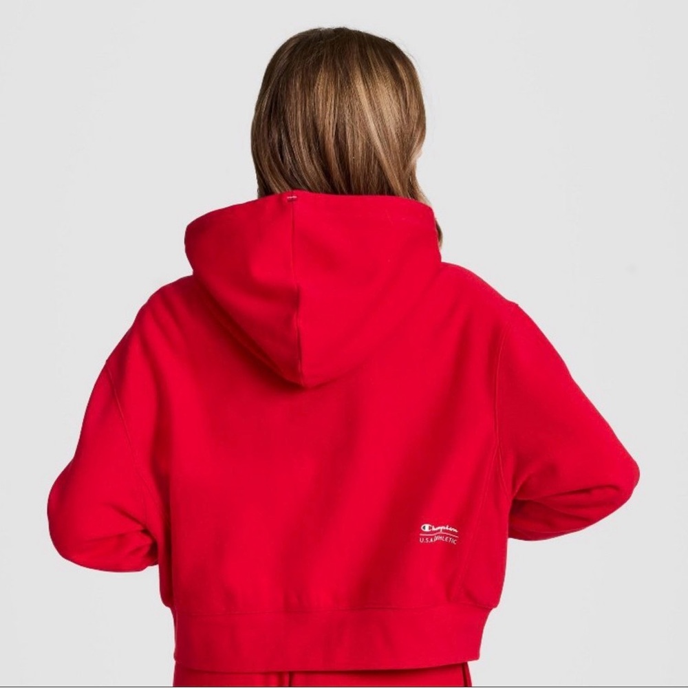 Champion women’s Bold Red Zip-Up Hoodie - Picture 3 of 6